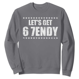 Lets Get Sendy 67 Six Seven Meme Alpha Slang Star Sweatshirt TS11 Charcoal Print Your Wear