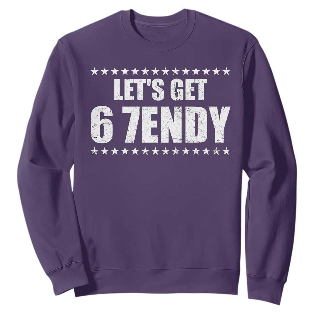 Lets Get Sendy 67 Six Seven Meme Alpha Slang Star Sweatshirt TS11 Purple Print Your Wear