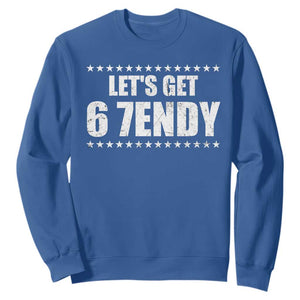 Lets Get Sendy 67 Six Seven Meme Alpha Slang Star Sweatshirt TS11 Royal Blue Print Your Wear