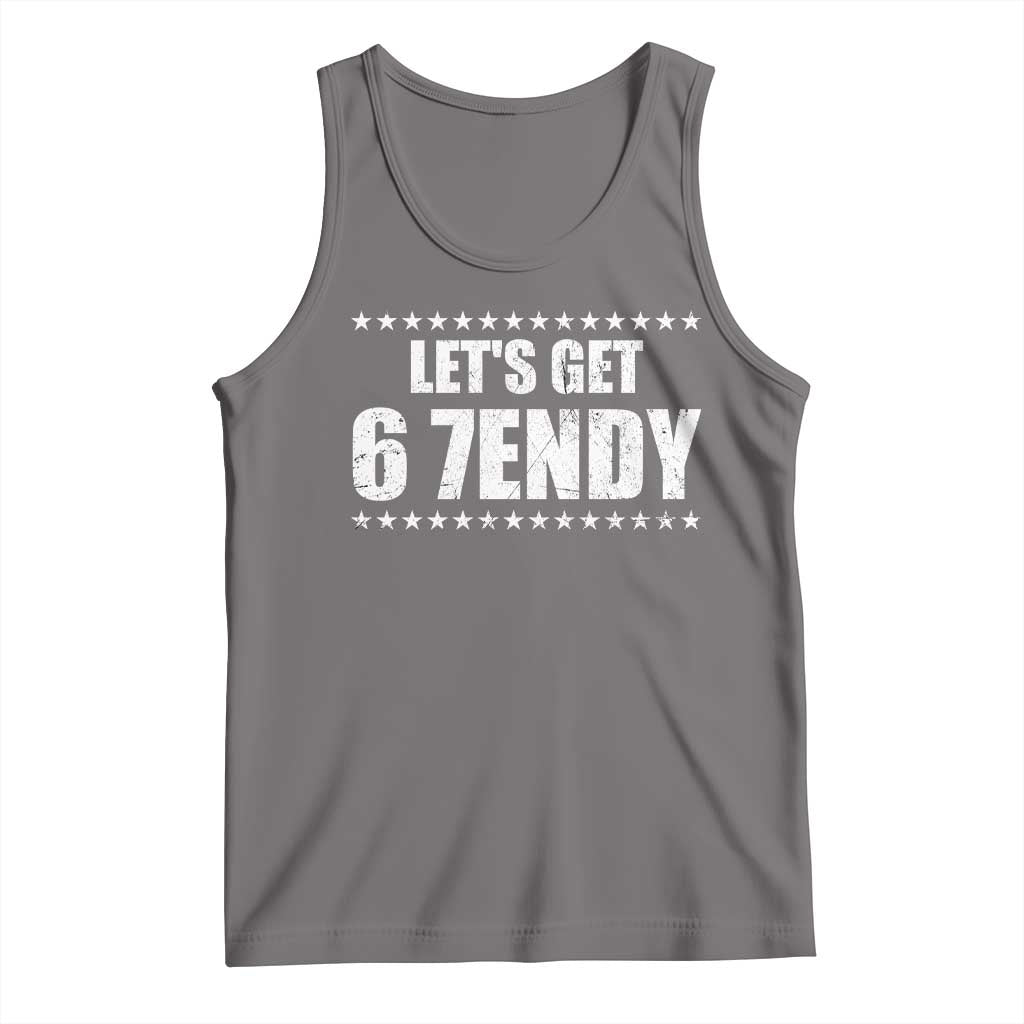 Lets Get Sendy 67 Six Seven Meme Alpha Slang Star Tank Top TS11 Deep Heather Print Your Wear
