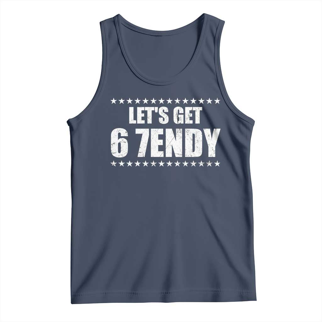 Lets Get Sendy 67 Six Seven Meme Alpha Slang Star Tank Top TS11 Navy Print Your Wear