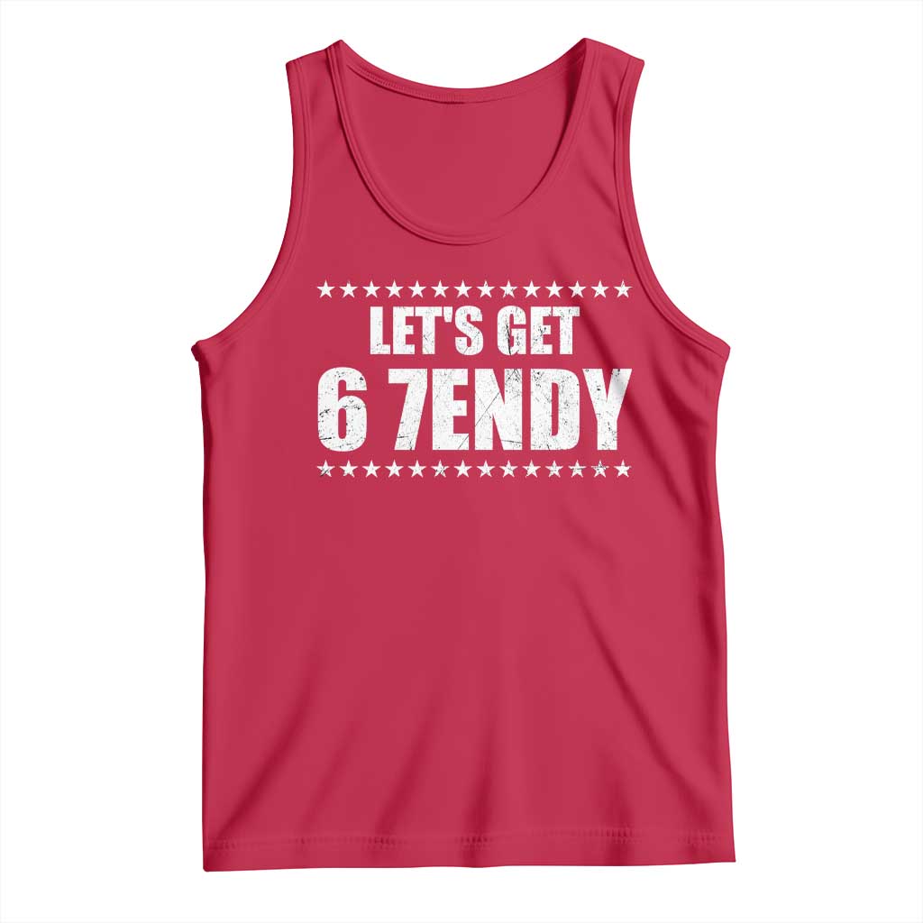 Lets Get Sendy 67 Six Seven Meme Alpha Slang Star Tank Top TS11 Red Print Your Wear
