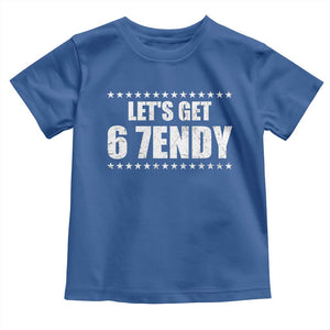 Lets Get Sendy 67 Six Seven Meme Alpha Slang Star Toddler T Shirt TS11 Royal Blue Print Your Wear