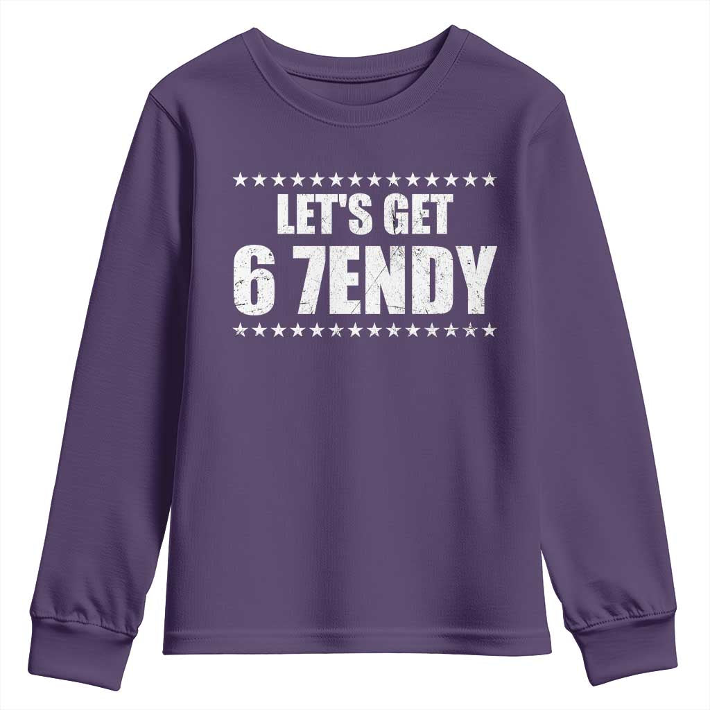 Lets Get Sendy 67 Six Seven Meme Alpha Slang Star Youth Sweatshirt TS11 Purple Print Your Wear