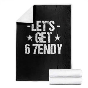 Lets Get Sendy 67 Six Seven Meme Alpha Slang Throw Blanket TS11 Black Print Your Wear