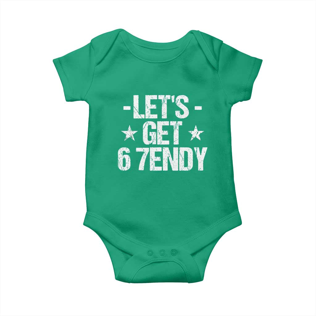 Lets Get Sendy 67 Six Seven Meme Alpha Slang Baby Onesie TS11 Irish Green Print Your Wear