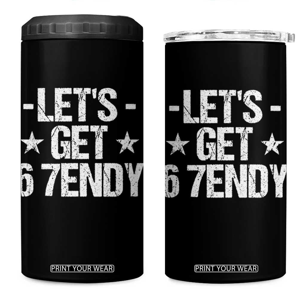 Lets Get Sendy 67 Six Seven Meme Alpha Slang 4 in 1 Can Cooler Tumbler TS11 One Size: 16 oz Black Print Your Wear