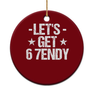 Lets Get Sendy 67 Six Seven Meme Alpha Slang Ceramic Ornament TS11 1pc Red Print Your Wear