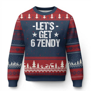 Lets Get Sendy 67 Six Seven Meme Alpha Slang Ugly Christmas Sweater - Print Your Wear