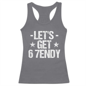 Lets Get Sendy 67 Six Seven Meme Alpha Slang Racerback Tank Top TS11 Charcoal Print Your Wear