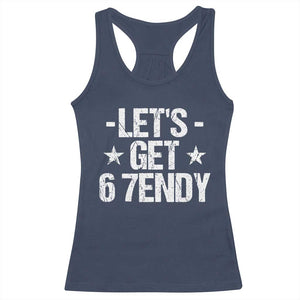 Lets Get Sendy 67 Six Seven Meme Alpha Slang Racerback Tank Top TS11 Navy Print Your Wear