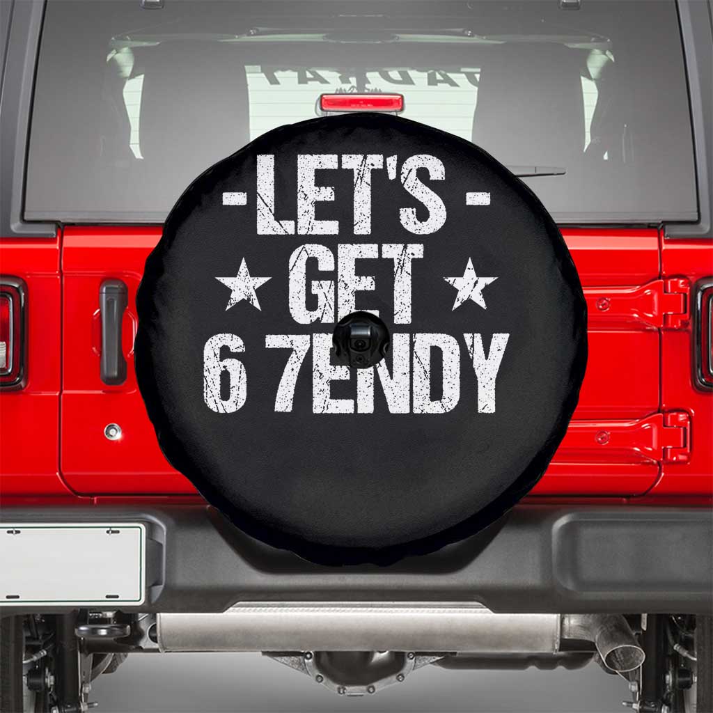 Lets Get Sendy 67 Six Seven Meme Alpha Slang Spare Tire Cover TS11 Black Print Your Wear