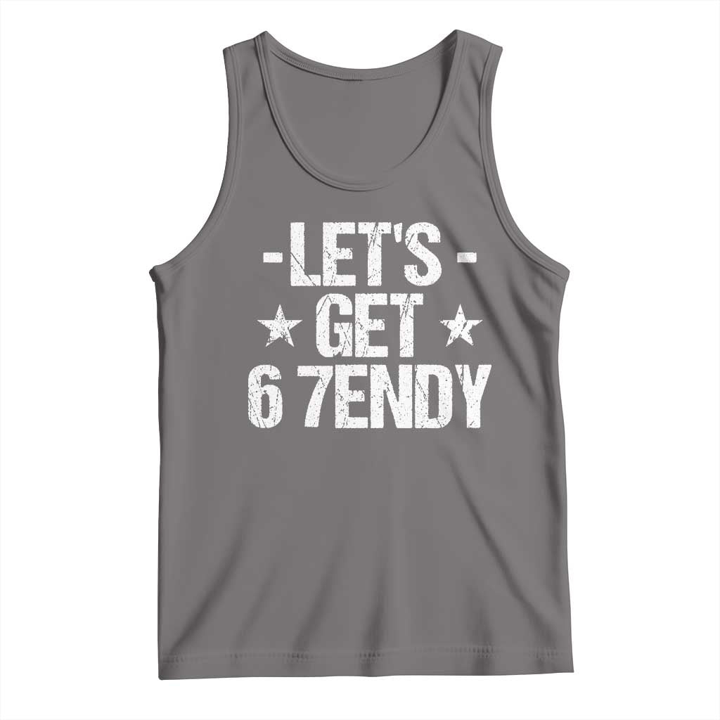 Lets Get Sendy 67 Six Seven Meme Alpha Slang Tank Top TS11 Deep Heather Print Your Wear
