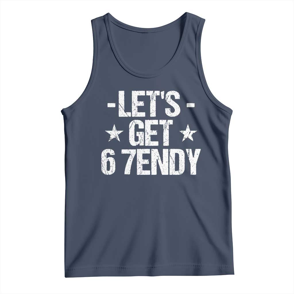 Lets Get Sendy 67 Six Seven Meme Alpha Slang Tank Top TS11 Navy Print Your Wear