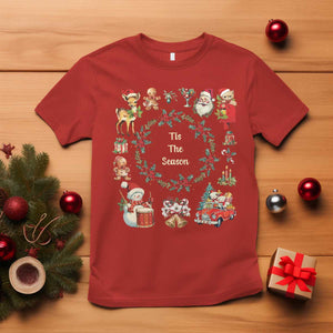 Retro Vintage Christmas T Shirt Tis The Season Santa Hat Xmas Wrealth TS11 Red Print Your Wear