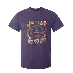 Retro Vintage Christmas T Shirt For Kid Tis The Season Santa Hat Xmas Wrealth TS11 Purple Print Your Wear