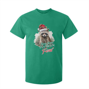 Funny Christmas Racoon T Shirt For Kid Sorry Santa I've Been Feral Trash Panda TS11 Irish Green Print Your Wear