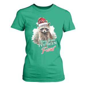 Funny Christmas Racoon T Shirt For Women Sorry Santa I've Been Feral Trash Panda TS11 Irish Green Print Your Wear