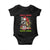 Funny Christmas Racoon Baby Onesie Sorta Merry Sorta Feral Xmas Wreath TS11 Black Print Your Wear