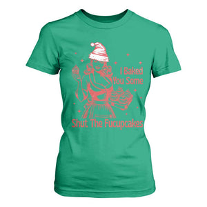 Funny Christmas Baking T Shirt For Women I Baked You Some Shut The Fucupcakes Vintage Santa Hat TS11 Irish Green Print Your Wear