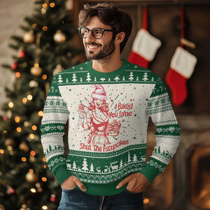 Funny Xmas Baking Ugly Christmas Sweater I Baked You Some Shut The Fucupcakes Vintage Santa Hat TS11 Green Print Your Wear