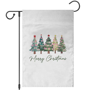 Merry Christmas Coquette Xmas Tree Garden Flag Cute Pink Bow TS11 White Print Your Wear
