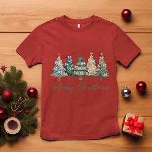Merry Christmas Coquette Xmas Tree T Shirt Cute Pink Bow TS11 Red Print Your Wear