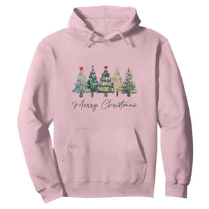 Merry Christmas Coquette Xmas Tree Hoodie Cute Pink Bow TS11 Light Pink Print Your Wear