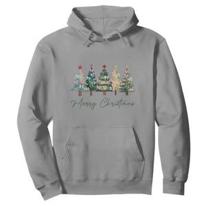 Merry Christmas Coquette Xmas Tree Hoodie Cute Pink Bow TS11 Sport Gray Print Your Wear