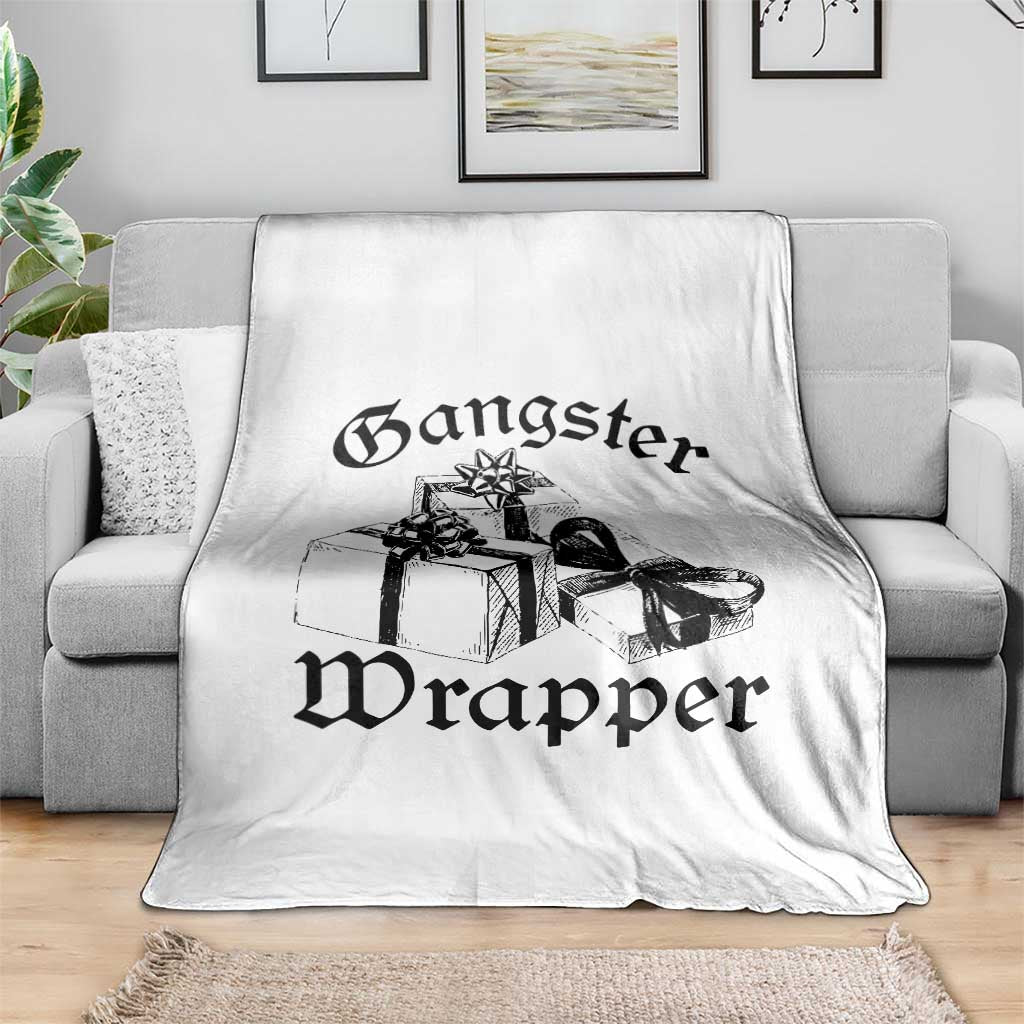 Funny Christmas Throw Blanket Gangster Wrapper Vintage Presents Gift TS11 Print Your Wear
