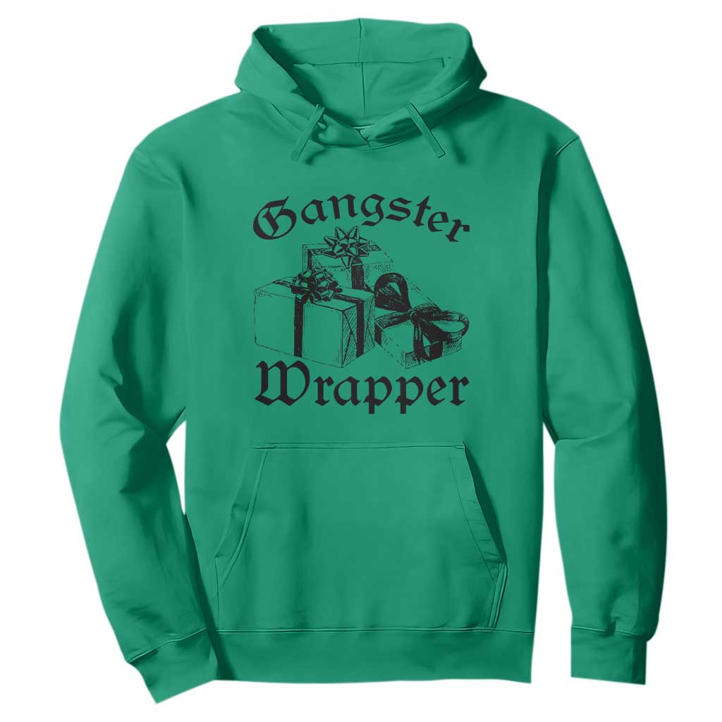 Funny Christmas Hoodie Gangster Wrapper Vintage Presents Gift TS11 Irish Green Print Your Wear
