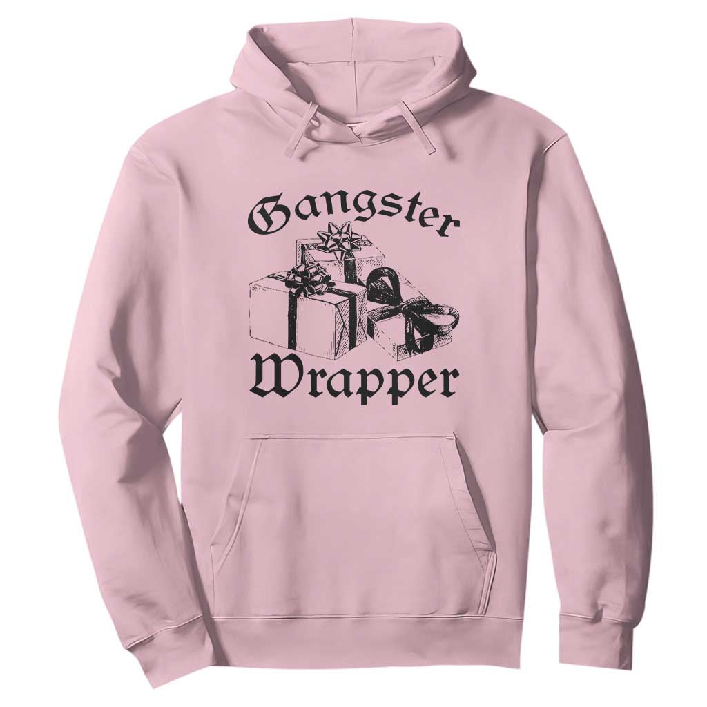 Funny Christmas Hoodie Gangster Wrapper Vintage Presents Gift TS11 Light Pink Print Your Wear