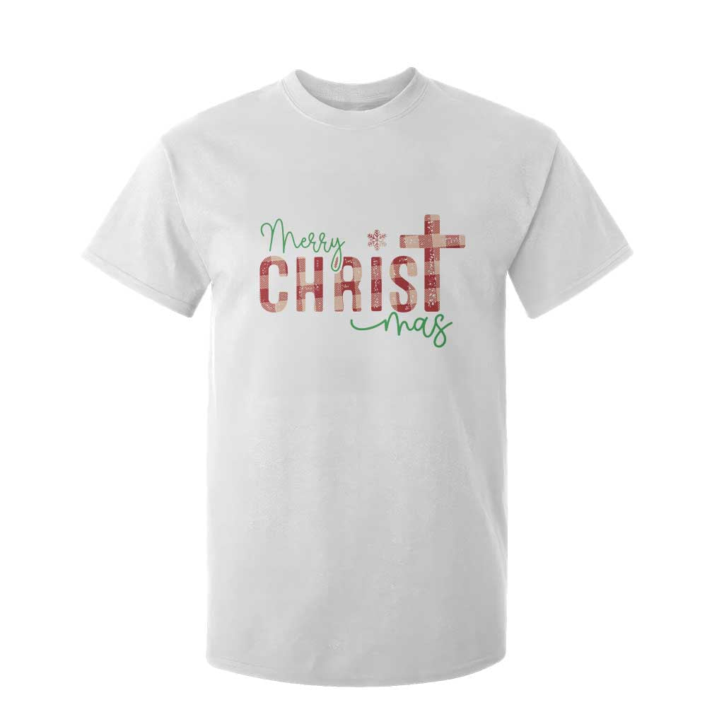 Christian Christmas T Shirt For Kid Merry Christmas Cross Faith TS11 White Print Your Wear