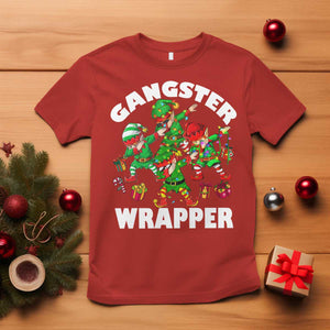 Funny Gangster Wrapper T Shirt Christmas Gangsta Elf Crew Presents TS11 Red Print Your Wear