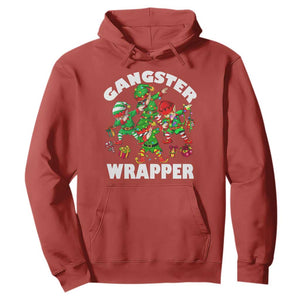 Funny Gangster Wrapper Hoodie Christmas Gangsta Elf Crew Presents TS11 Red Print Your Wear