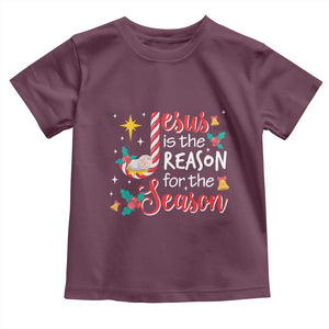 Jesus Is The Reason For The Season Baby Shirt Christmas Jolly Bell TS11 Maroon Print Your Wear