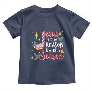 Jesus Is The Reason For The Season Baby Shirt Christmas Jolly Bell TS11 Navy Print Your Wear