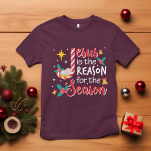 Jesus Is The Reason For The Season T Shirt Christmas Jolly Bell TS11 Maroon Print Your Wear