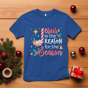 Jesus Is The Reason For The Season T Shirt Christmas Jolly Bell TS11 Royal Blue Print Your Wear