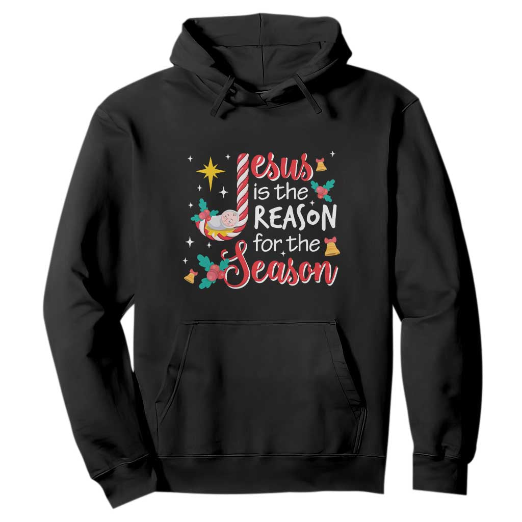 Jesus Is The Reason For The Season Hoodie Christmas Jolly Bell TS11 Black Print Your Wear