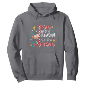 Jesus Is The Reason For The Season Hoodie Christmas Jolly Bell TS11 Charcoal Print Your Wear