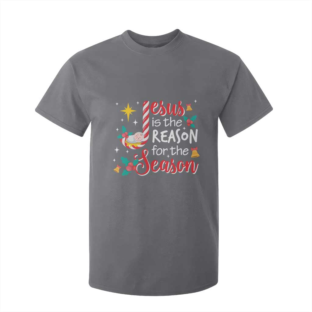 Jesus Is The Reason For The Season T Shirt For Kid Christmas Jolly Bell TS11 Charcoal Print Your Wear
