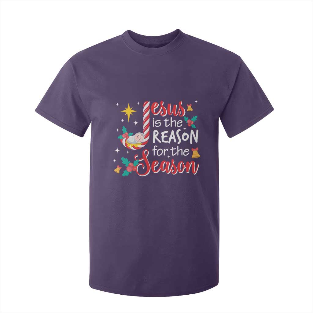 Jesus Is The Reason For The Season T Shirt For Kid Christmas Jolly Bell TS11 Purple Print Your Wear