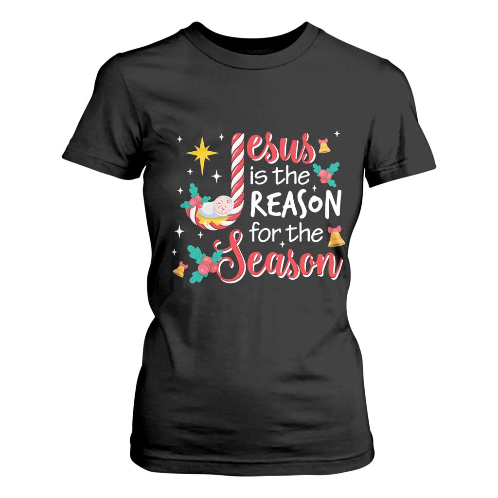 Jesus Is The Reason For The Season T Shirt For Women Christmas Jolly Bell TS11 Black Print Your Wear