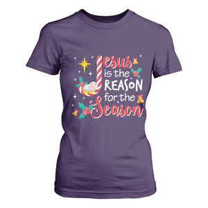 Jesus Is The Reason For The Season T Shirt For Women Christmas Jolly Bell TS11 Purple Print Your Wear