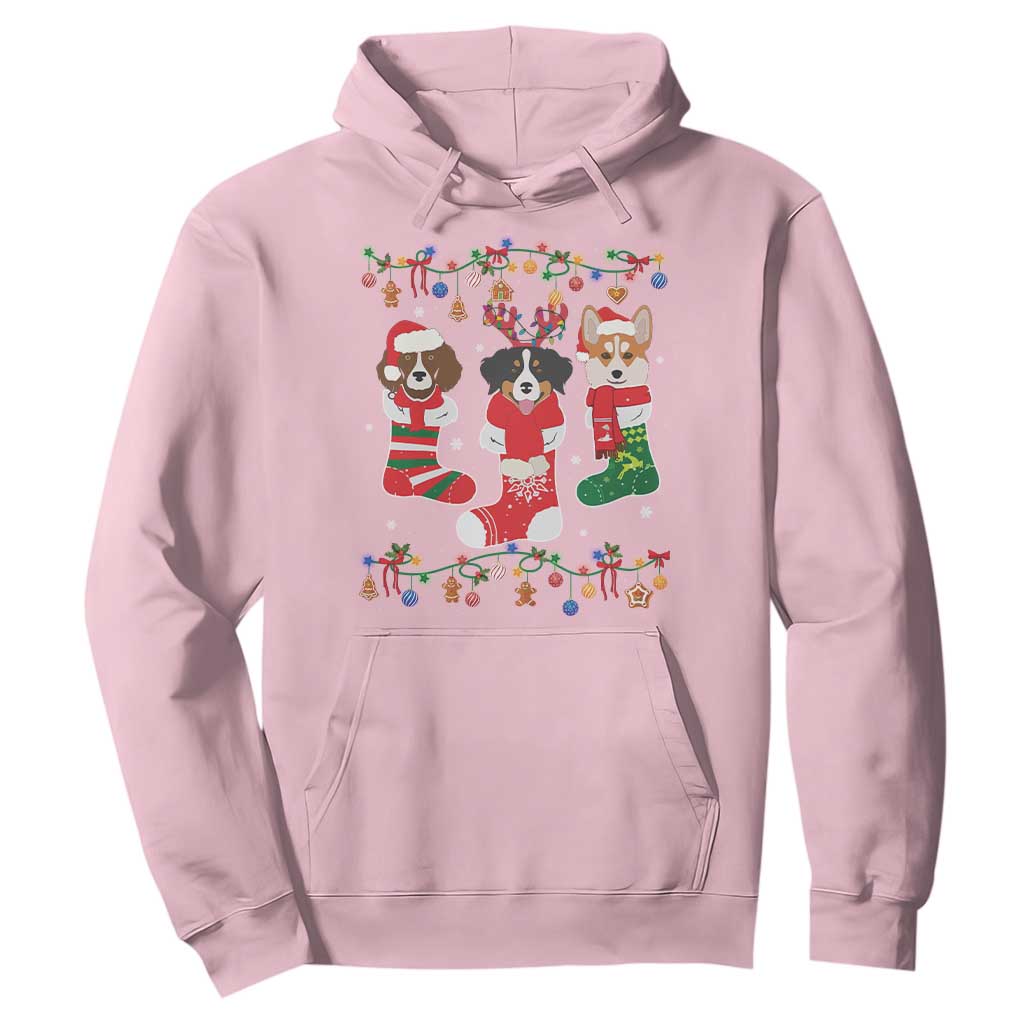 Funny Christmas Dog Owner Hoodie Socks Xmas Holiday TS11 Light Pink Print Your Wear