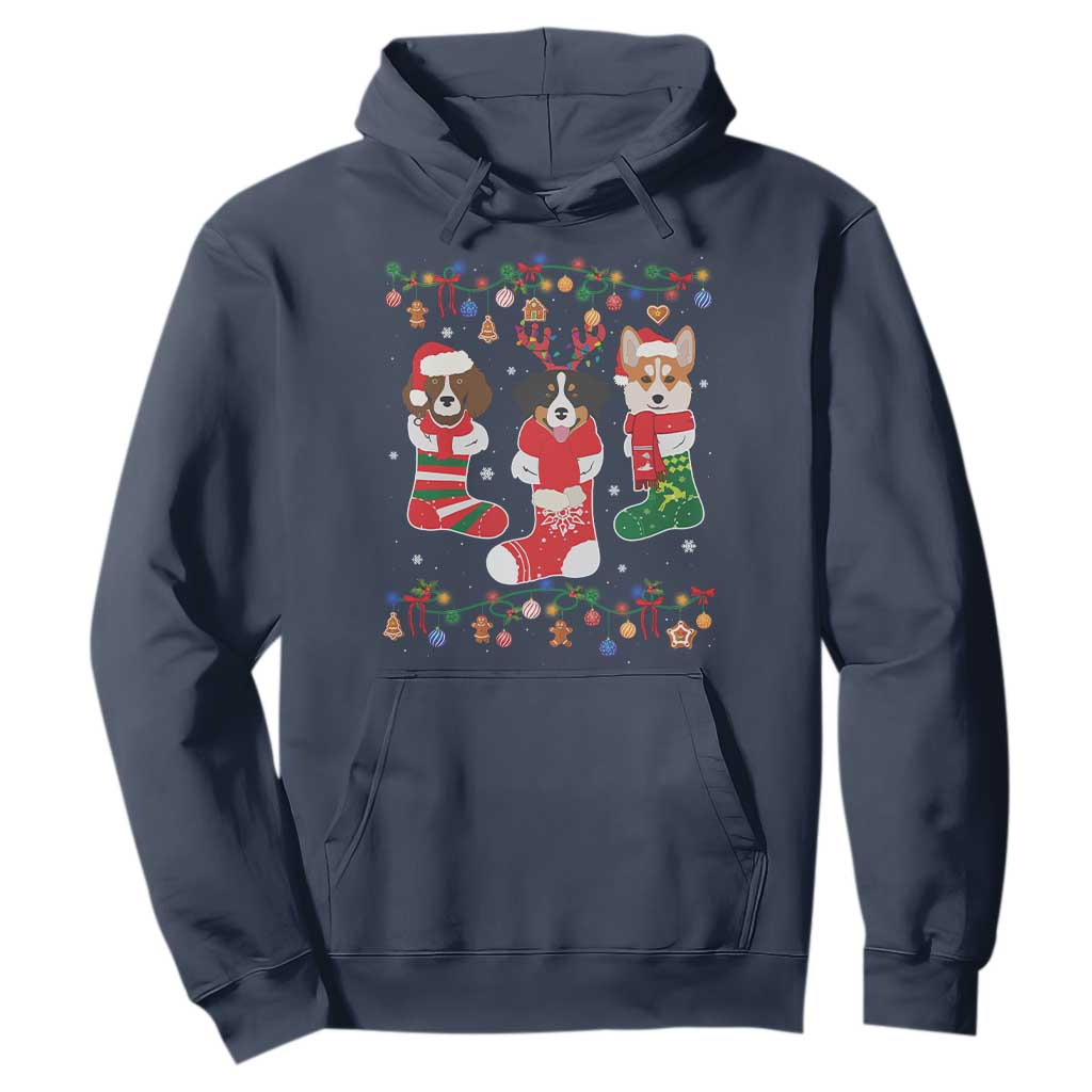 Funny Christmas Dog Owner Hoodie Socks Xmas Holiday TS11 Navy Print Your Wear