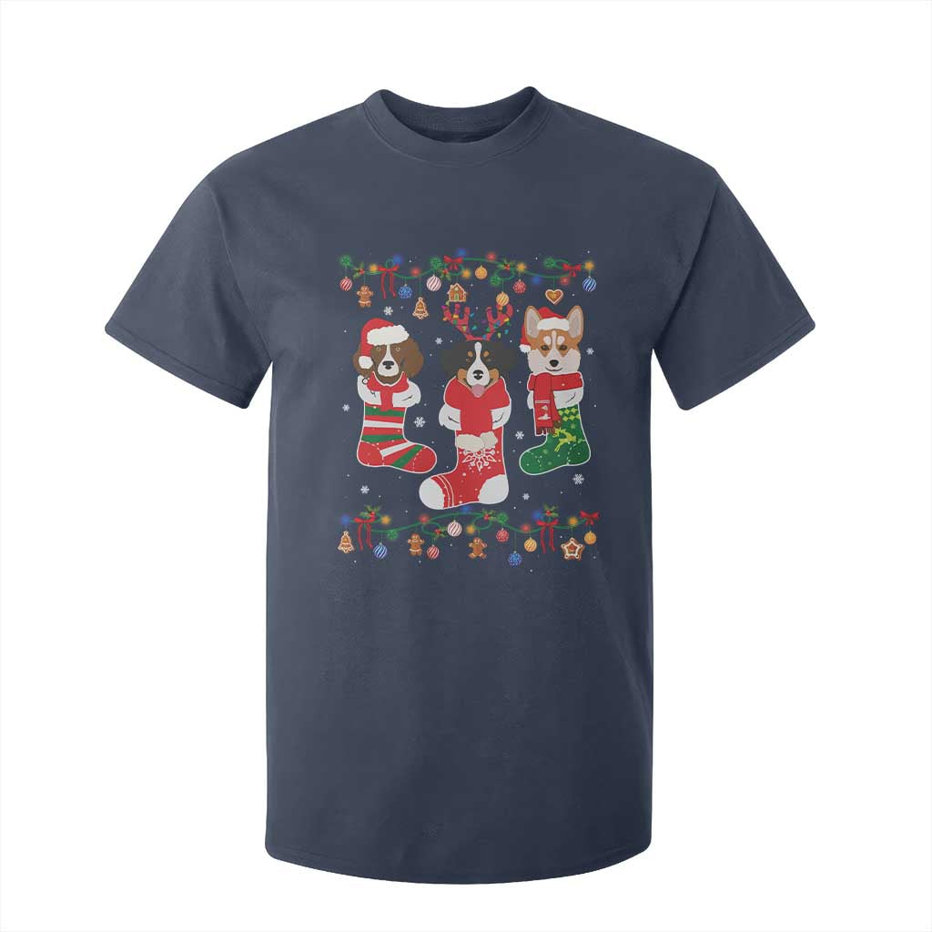 Funny Christmas Dog Owner T Shirt For Kid Socks Xmas Holiday TS11 Navy Print Your Wear