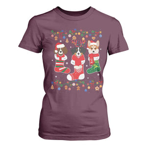 Funny Christmas Dog Owner T Shirt For Women Socks Xmas Holiday TS11 Maroon Print Your Wear