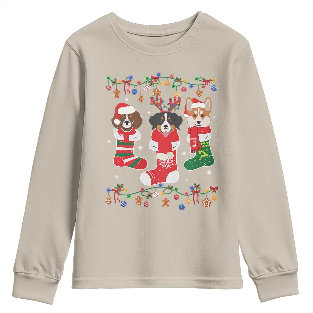 Funny Christmas Dog Owner Youth Sweatshirt Socks Xmas Holiday TS11 Sand Print Your Wear